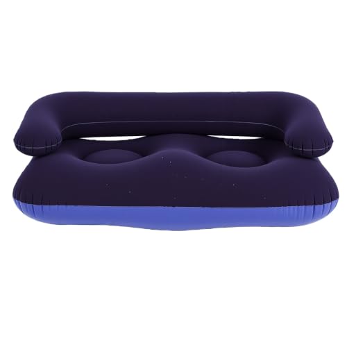 Tumbona doble de PVC resistente hasta 180 kg Sxhlseller sofá inflable con respaldo ergonómico 6