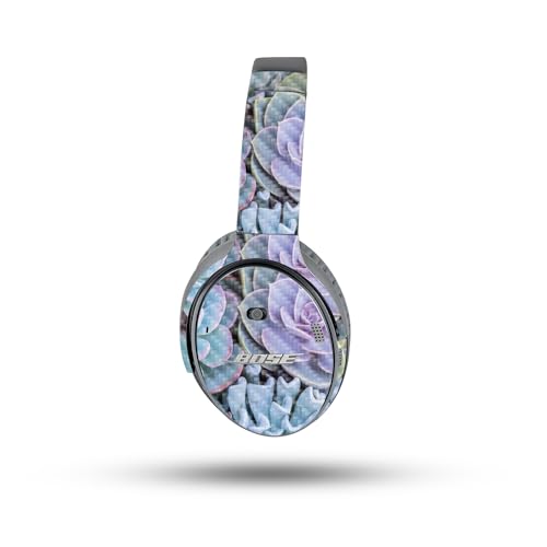 Image of MightySkins Carbon Fiber Skin Compatible with Bose QuietComfort 35 II Headphones - Succulent | Protective, Durable Textured Carbon Fiber Finish | Easy to Apply, Remove, and Change Style