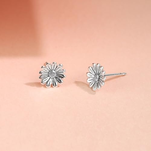 Boma Jewelry Sterling Silver Daisy Flower Stud Earrings with Oxidized Finish3