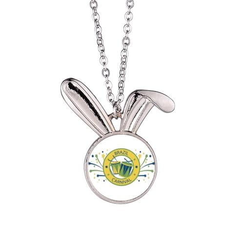 Collier pendentif lapin Drum Stars évite les bijoux fragiles pendant le carnaval du Brésil