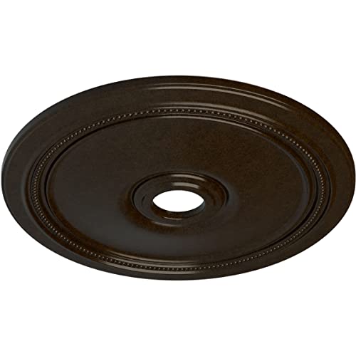 Image of Ekena Millwork CM24DIBZS Diane Ceiling Medallion, 24 inchOD x 3 5 /8 inchID x 1 1 /4 inchP (Fits Canopies up to 6 1 /4 inch), Hand-Painted Bronze