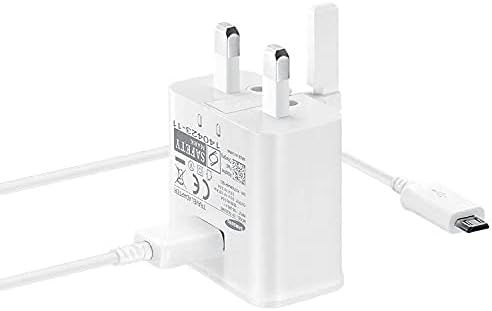 Genuine Samsung Galaxy Fast Adaptive UK Mains Wall Charger Plug & 1.5m Fast Charging USB Data Sync Cable For Samsung Galaxy Core Prime, J3, J5, A3, A5, A7 & Also includes MOBACE® 2 in 1 Stylus pen