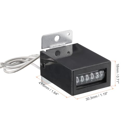 Image of uxcell Electromagnetic Counter 6 Digits 0-999999 Counting Range Electronic Pulse Counter Digital Counter Totalizer Electromagnetic Pulse Counter DC 7-24V