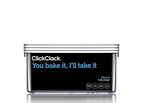 Clickclack Kitchen Essentials Canisters Set Of 3 (.45, 1 & 2 Quart) - Clear W/W #TOP1