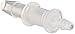 Eldon James C1.5-1-200PP Natural Non-Animal Derived Polypropylene Reduction Coupler, 3/32" Hose Barb to 1/16"Hose Barb (Pack of 10)