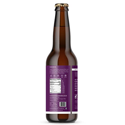 Image of Zoh Probiotics Floral Kombucha|Green Tea With Detoxifying Acids,&Digestive Enzymes. Raw,Unfiltered,&Unpasteurized With Mother. Made With Real Bluepea&Mixed Florals(330 Ml,Pack Of 9),6.4 Kilograms