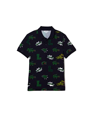 Lacoste-Herren Polo KURZARM-PH1464-00, Navy Blau/Weiß, XL