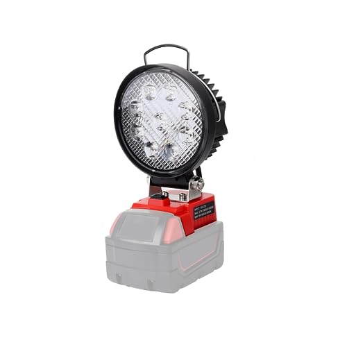 Mellif LED Work Light for Milwaukee 18V Battery, 27W 2400LM Cordless Handheld Rotatable LED Light Job Site Light for for Camping, Car Repairing, Emergency (Battery Not Included)