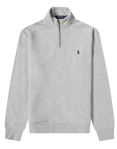 Polo Ralph Lauren Men's Long Sleeve Fleece Quarter Zip Sweatshirt, Andover Heather, XXL