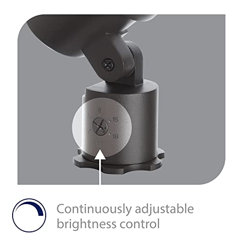 Wac Landscape Lighting, Led 12V Medium Size Accent Light With Adjustable Beam Angle And Integral Brightness Control 50-1300 Lumens 2700K Warm Built-In Led In Black #TOP2