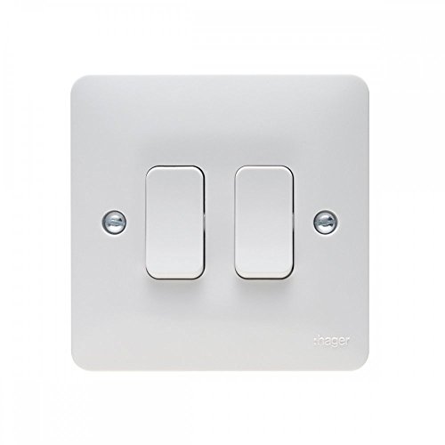 Hager - 10AX 2 Gang 2 Way Wall Switch - Sollysta Range