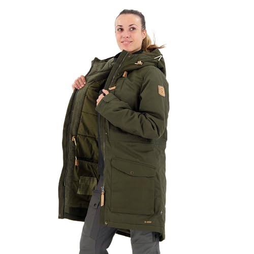 Fjällräven Damen Singi Wool Padded Parka, Deep Forest, S