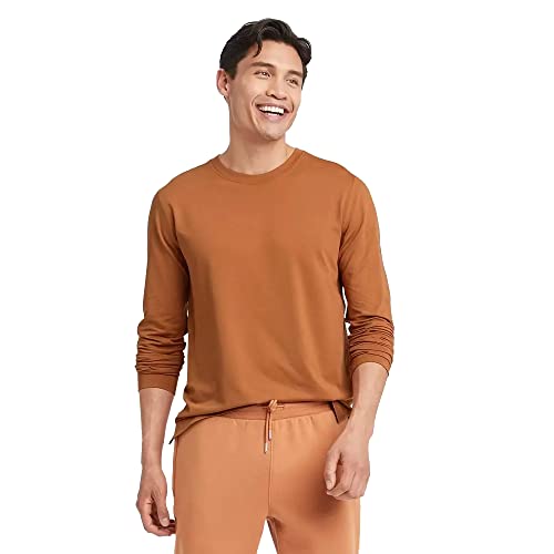 All in Motion Men's Long Sleeve Performance T-Shirt - (as1, Alpha, xx_l, Regular, Regular, Brown)
