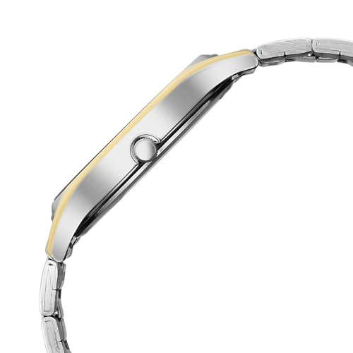 Image of Titan Karishma Regal Classic Day-Date Silverwhite Dial Silver Stainless Steel Men's Dress Watch - 10059BM03