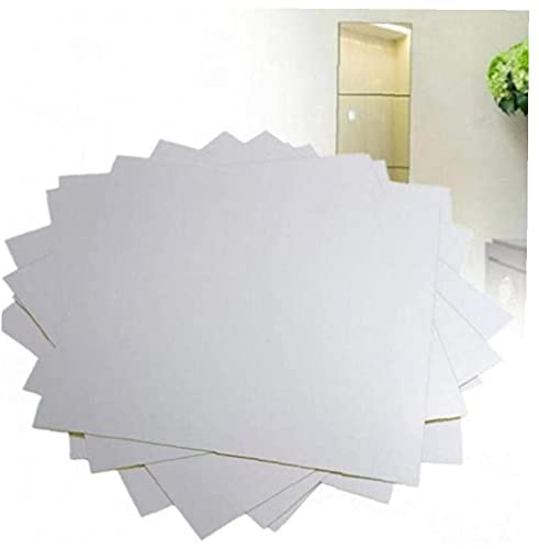 Zonster 9 Feuilles Flexibles Feuilles Miroir Miroir Stickers Muraux Miroirs Auto-adhésifs pour Décoration Maison Cover