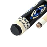 PEARSON Cues Prestige Series Pool Cue – 58” Maple Wood, Low-Deflection Shaft, Quick Release Joint | Professional Billiard Stick for Serious Players & Tournament Play, 19 Oz. Black, Blue and White