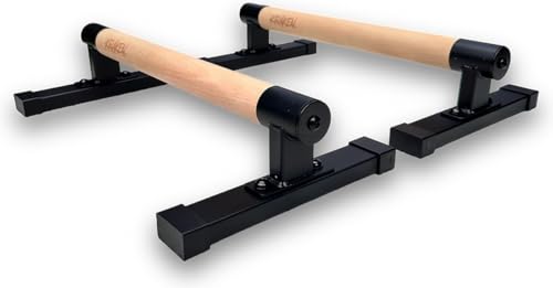 Image of bodymechanicsglobal Mini Parallettes, Push up bar 10 * 5 * 4 inc, Calisthenics bar, Push-up Stand, Wooden parallettes