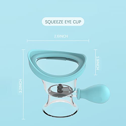 Knchy Eye Wash Cup, Reusable Soft Silicone Eyewash Cup Portable Manual Air Pressure Eye Cleaning Cups For Eye Rinse, Transparent Eye Rinser For Washing Eye Dust, Makeup And Irritants, Relieve Dry Eyes #TOP2