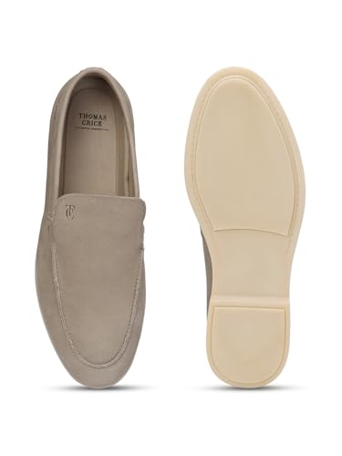 Image of Thomas Crick Men's Casual Summer Loafers - Premium Leather | Anti-Skid Sole | All-Day Comfort