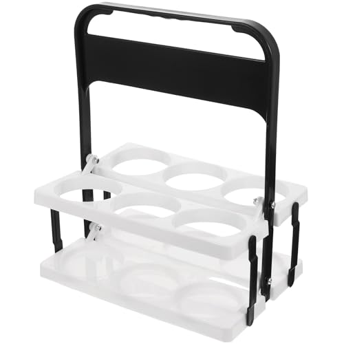 TOYANDONA Porta Botellas Plegable de Plástico para Cerveza con Asa Resistente Organizador Compacto para Bares Clubes y Uso Doméstico Diseño Portátil para Transporte Fácil