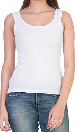A I Star PK-1 Women's Super Combed Cotton Rib Fabric Slim Fit Solid Tank Top