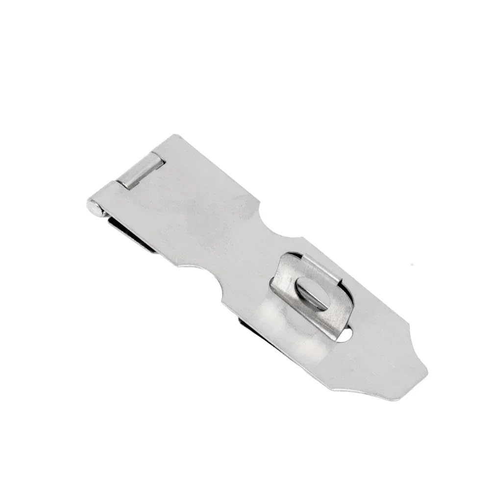 Mqfbnnp 9.8Cm Stainless Steel Buckle Lock Stainless Steel Door Hasps Anti Theft Hasp Staple Shed Latch Suitcase Wood Cabinet Home Lever Clasp Buckle(,2Pcs)