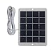 Fauhapyway Solarpanel, 6 W, 5 V, mit Kabel, hocheffizientes Polysilizium-Ladegerät für Außen-Überwachungskameras und Gartenleuchten (A-Port)