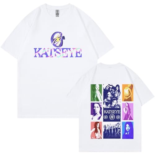 KASENFASHION Katseye Merch T‑Shirt Unisexe Coton Retro Style Y2K Casual Streetwear Manches Courtes Fashion Tee Shirt Fan