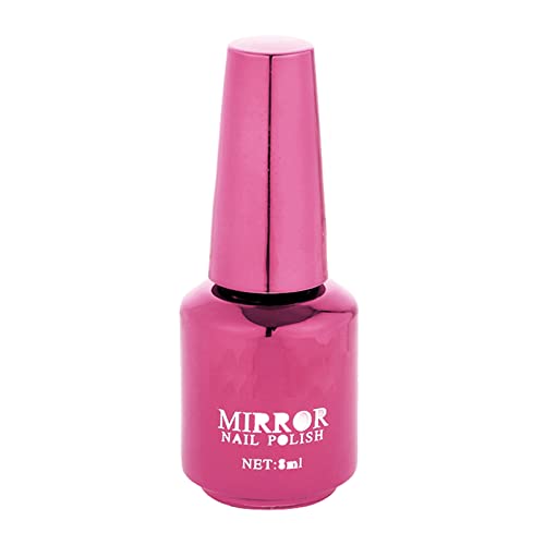 Gel Color Metal Espejo Esmalte de Uñas Efecto Esmalte de Uñas Duradero Arte de Uñas Multicolor Brillante Esmalte de Uñas 8 ML Juego de Uñas Completo para Principiantes (F, Talla única)