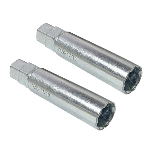 Image of 10 Spline Lug Nut Key Fit for TA20-17 /19, Compatible with Bimecc 10-Spline Lug Nut and Lug Bolts, with 17MM and 19MM Hex Drive,for Passenger Cars, Small SUVs and Small Trucks 2 Pack
