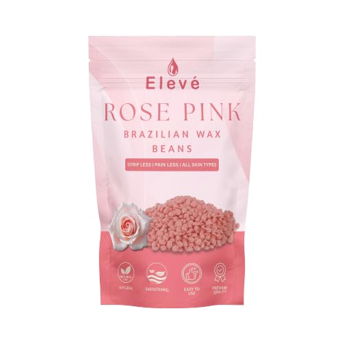 Image of Eleve Brazilian Wax Beans For Women | Hair Removal For Removing Tan, Dead Skin | For Legs, Arms, Underarms, Bikini | At Home Quick & Easy Hair Removal | For Sensitive Skin (Rose Pink) (300 Gm)