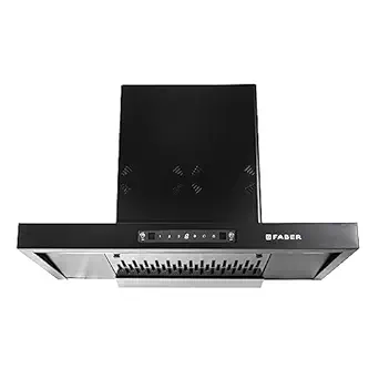 Faber 75cm 1250 m3/hr Filterless Autoclean Chimney with Gesture & Touch Control, 8 Years Warranty on Motor & 2 Years Comprehensive on Product [Hood BONITO 3D IND HC SC FL BK 75]