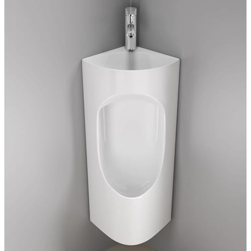 Urinoir pour homme en céramique pour garages et sanitaires publics d'angle