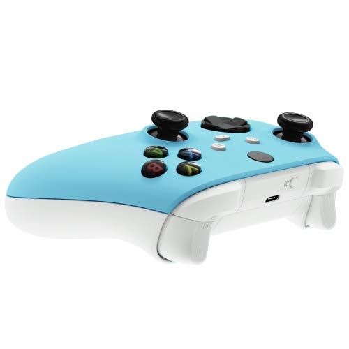 Image of MODDEDZONE Custom Wireless UNMODDED Controller for Xbox One S /X and PC with Exclusive and Unique Designs - The Perfect Gaming Gift for Enthusiasts, Expertly Crafted in the USA Heaven Blue