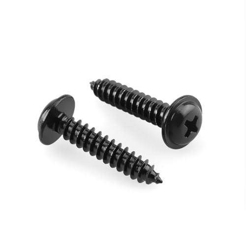 120PCS #8×1" Tornillos para Madera Negros, Cabeza Truss Modificada Phillips, autorroscantes con recubrimiento de Óxido de Zinc miniatura 3