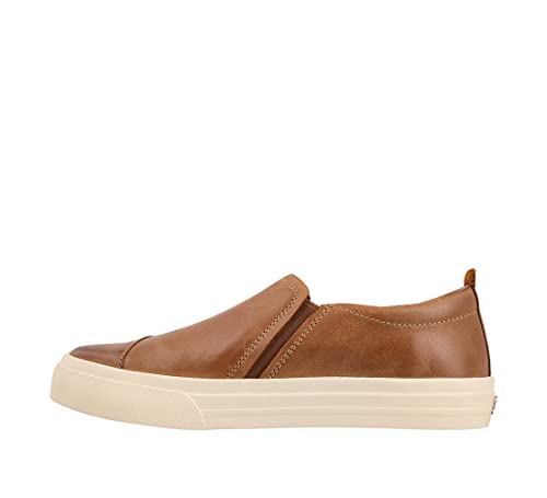 Image of Taos Twin Gore Lux Slip-On Sneakers - Luxe Leather Slip Ons with Curves & Pods Removable Footbed with Arch Support and Metatarsal Support for All Day Comfort and Style