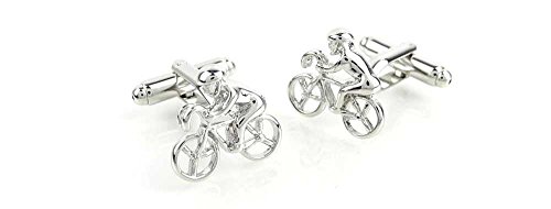 1 par de mancuernillas para hombre bicicleta clásico