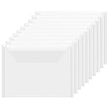 【Menge und Grösse】20 Stück Hohe Qualität Dokumententasche mit Druckknopf,Sichttasche A4 Transparent,ist größer als A4-Papier.So können Dokumente bequemer aus der,(32mm x 23mm).