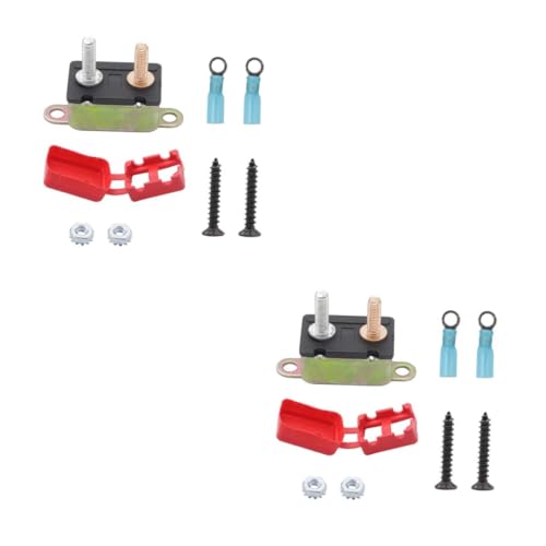 Gatuida 2 Juegos restablecer el disyuntor camiones camión bateria de auto RV aplique bateria enchufar automático disyuntor en línea disyuntor para vehiculo disyuntor para coche abdominales