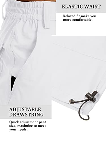 Tacvasen Casual Cargo Pants For Men Hiking Fishing Shorts Workout Atheletic Shorts Below Knee Quick Dry Shorts With Multi Pockets Capri Pants #TOP4