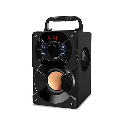 Portable Wireless Speaker Bluetooth Speaker 3D Stereo Surround Sound and Subwoofer Bass Remote Control g Battery Life（Color：Black）