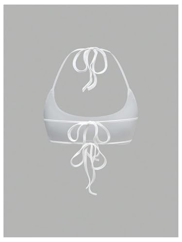 Women's 3 Packs Basic Backless Halter Top Slim Fit Micro Crop Camisole Tops4