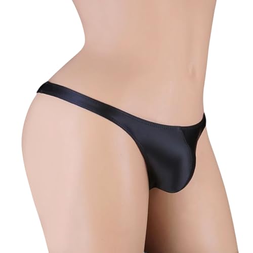 Men's Sissy Glossy Thong Panties, Femboy Panty Underwear Lingerie for Cross-dressers2