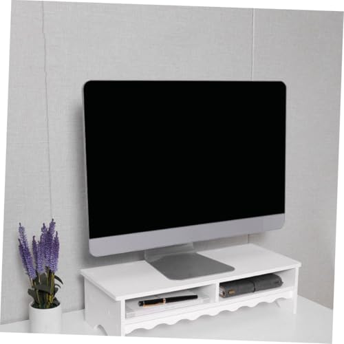 Support de moniteur blanc réhausseur double niveau pour bureau - 7