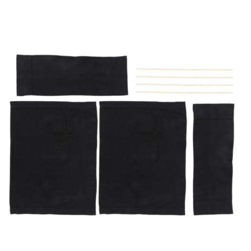 Homoyoyo 2 Juegos Fundas para Sillas de Director Lienzo de Repuesto Resistente y Transpirable Cubre Asiento para Silla de Jardín y Camping Negro