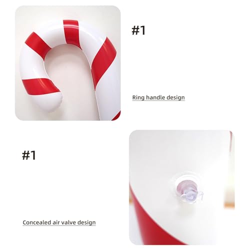 Canne de Noël gonflable fenteer accessoire decoration incassable et securisee pour enfants