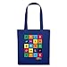 Spreadshirt Tetris Pop Art Stoffbeutel, Royalblau