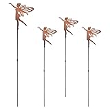 4 Pack Butterfly Garden Stakes Decor Metal Yard Art Fairy Butterfly Ornaments Memorial Gifts for Pat