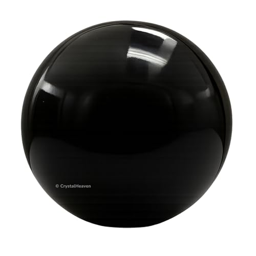Image of Certified Black Agate Crystal Ball for Meditation - Premium Crystal Vastu Items for Home and Feng Shui Items for Good Luck - Ideal for Pooja Supplies and Spiritual Practices (2 inch Inch)