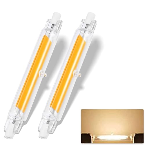 ZJZG R7S LED 118mm Dimmerabile, Lampadine a LED R7S 118mm 20W Equivalenti a 200W Lampadine Alogene, Lampadina R7S LED 118mm Bianca Calda 3000K 2000LM, Alta luminosità Nessun Sfarfallio, 2 Pezzi